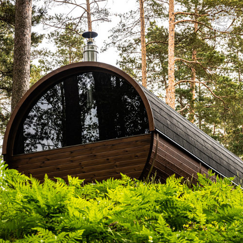 Outdoor Barrel Sauna at Hot Tubs at Home