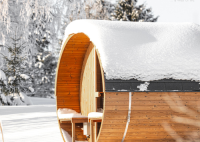 Outdoor Barrel Sauna at Hot Tubs at Home