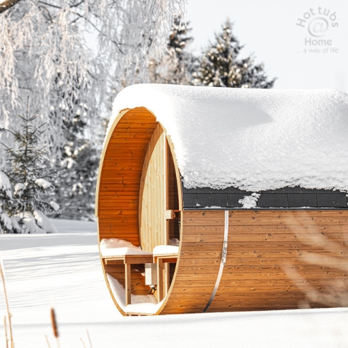 Outdoor Barrel Sauna at Hot Tubs at Home