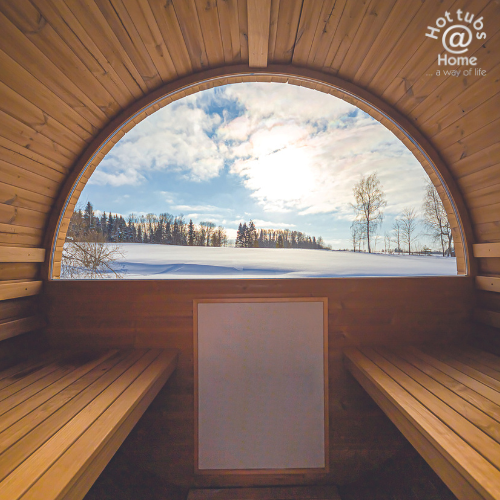 Outdoor Barrel Sauna at Hot Tubs at Home