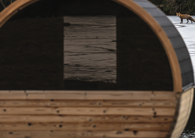 Outdoor Barrel Sauna at Hot Tubs At Home