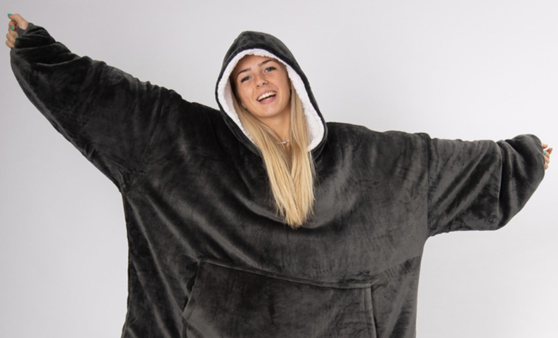 Grizzly Grey Slouchy Hoodie
