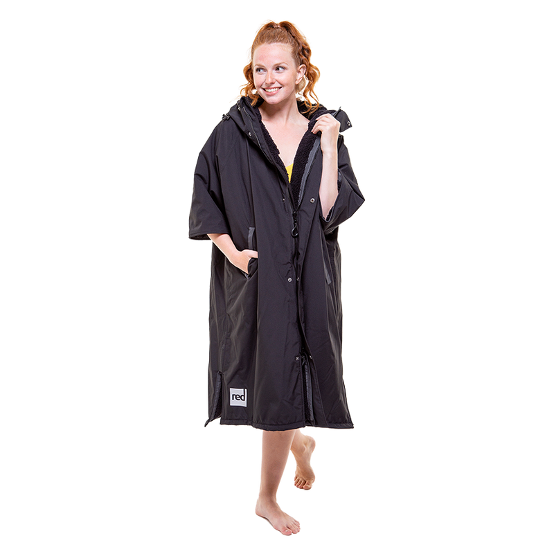 Women's Short Sleeve Pro Change Robe EVO Stealth Black Hot Tubs At Home