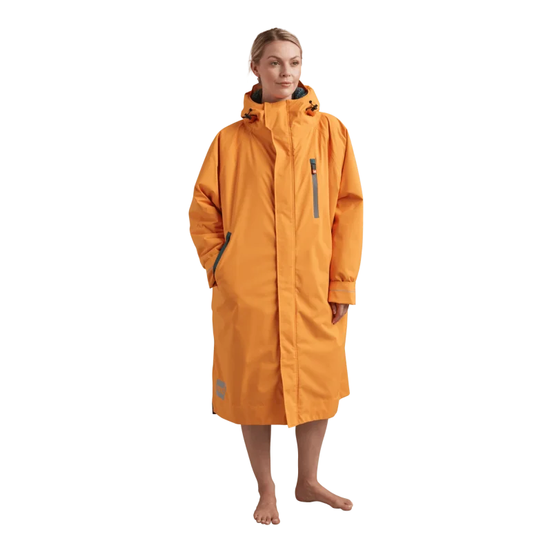 Women's Long Sleeve Waterproof Dry Changing Robe EVO - Bitter Orange