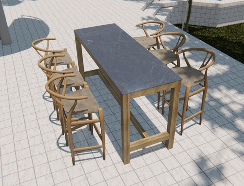 6 Person Outdoor Bar Set