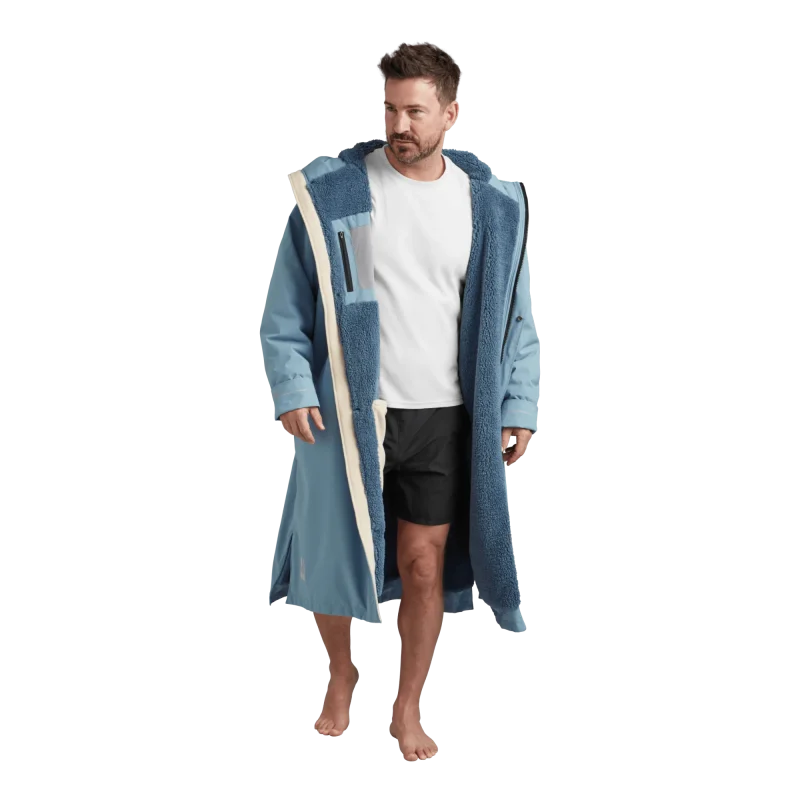 Men's Long Sleeve Waterproof Dry Changing Robe EVO - Alpine Blue