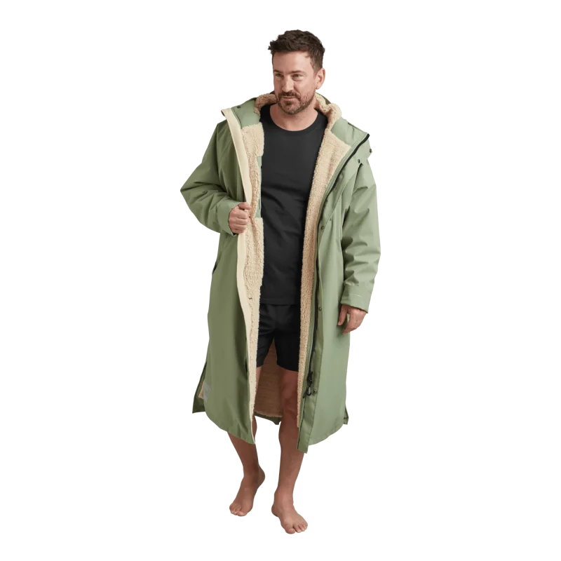 Men's Long Sleeve Waterproof Dry Changing Robe EVO - Sage Green