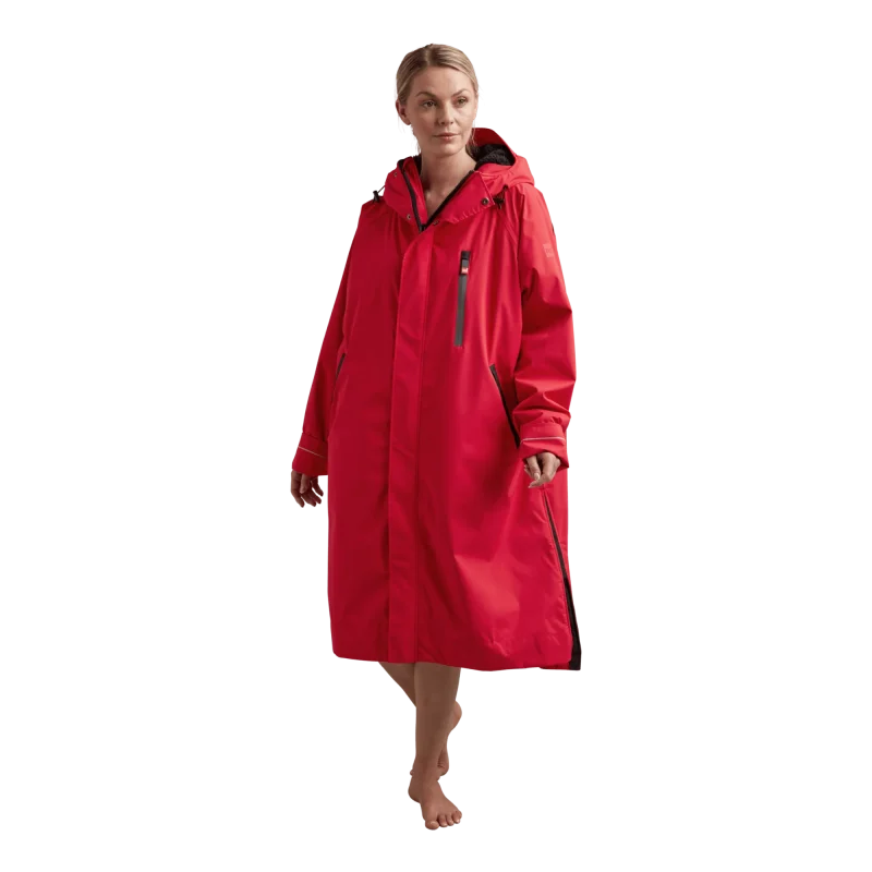 Women's Long Sleeve Waterproof Dry Changing Robe EVO - Siren Red
